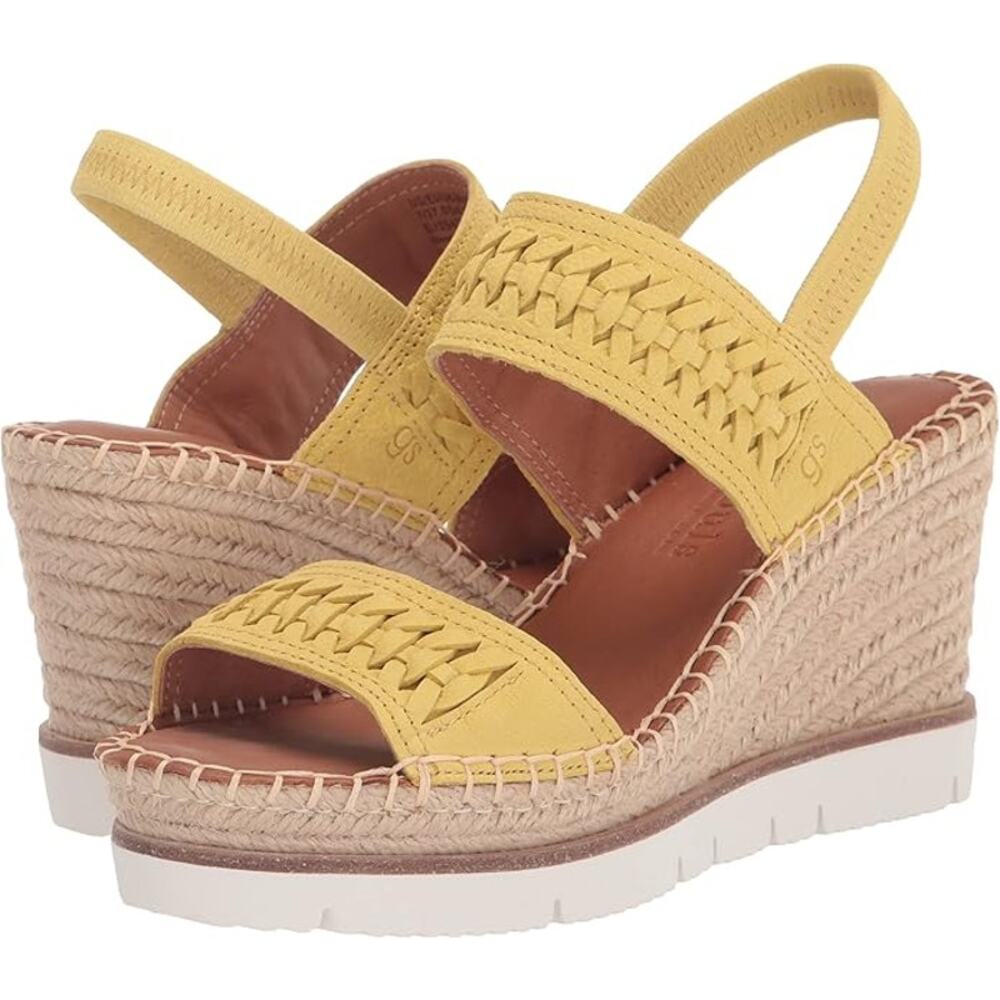 Gentle Souls womens Elyssa Two-band BraidWedge Sandal cardli sporty 7.5 lemon